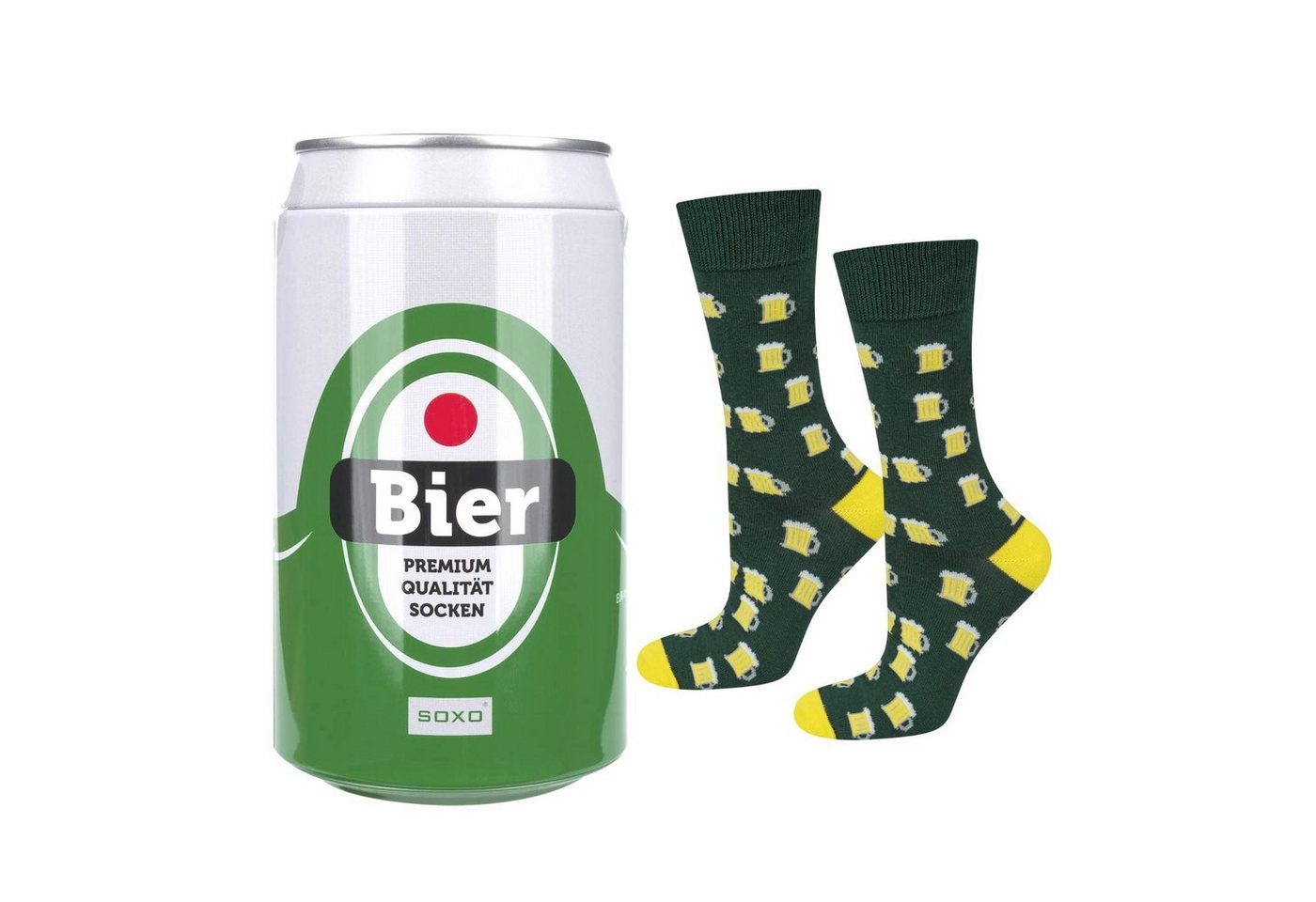 Soxo Socken Bier Geschenke Für Männer (Dose, Set) kuschelig weich von Soxo