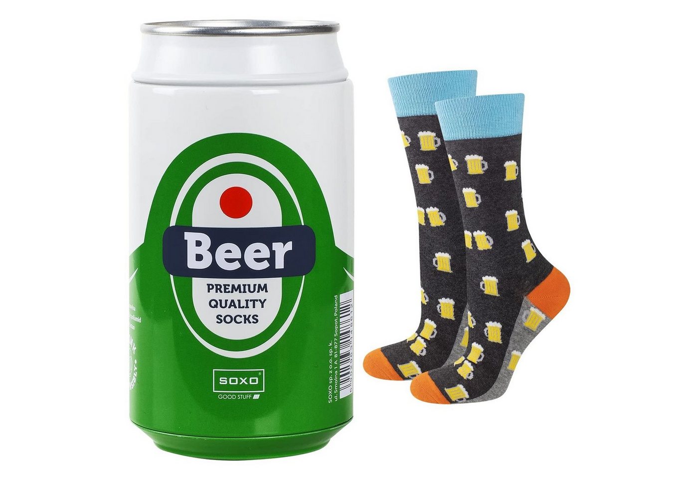 Soxo Socken Bier Geschenke Für Männer (Dose, Set) kuschelig weich von Soxo