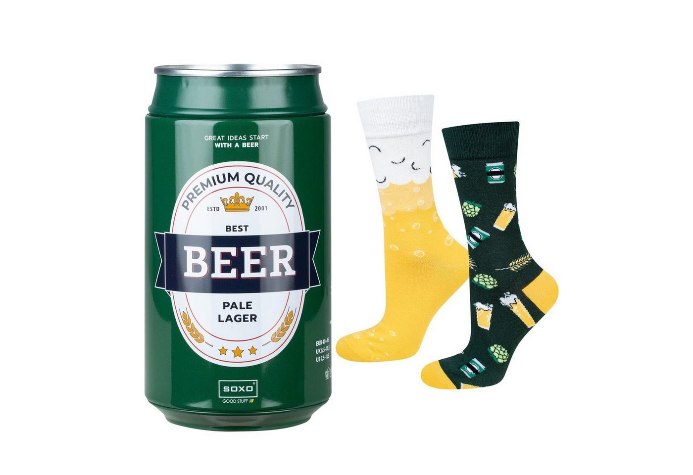 Soxo Socken Bier Geschenke Für Männer (Dose, Set) kuschelig weich von Soxo