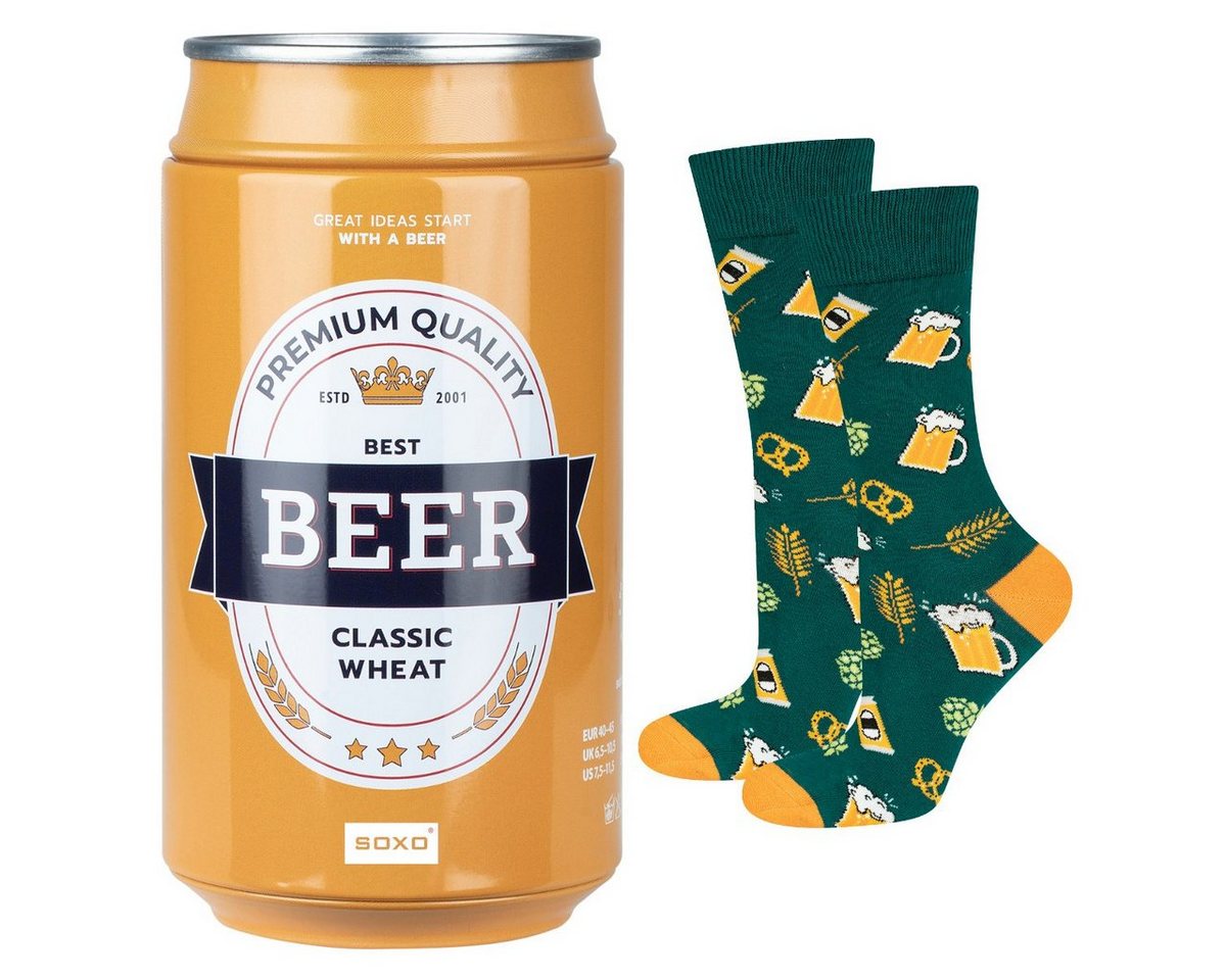 Soxo Socken Bier Geschenke Für Männer (Dose, Set) kuschelig weich von Soxo