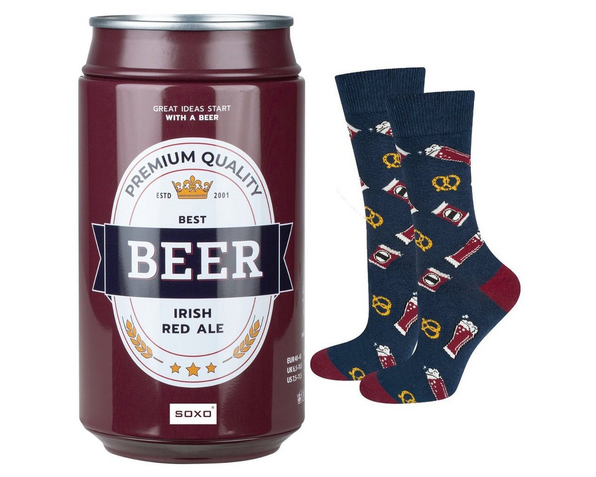 Soxo Socken Bier Geschenke Für Männer (Dose, Set) kuschelig weich von Soxo