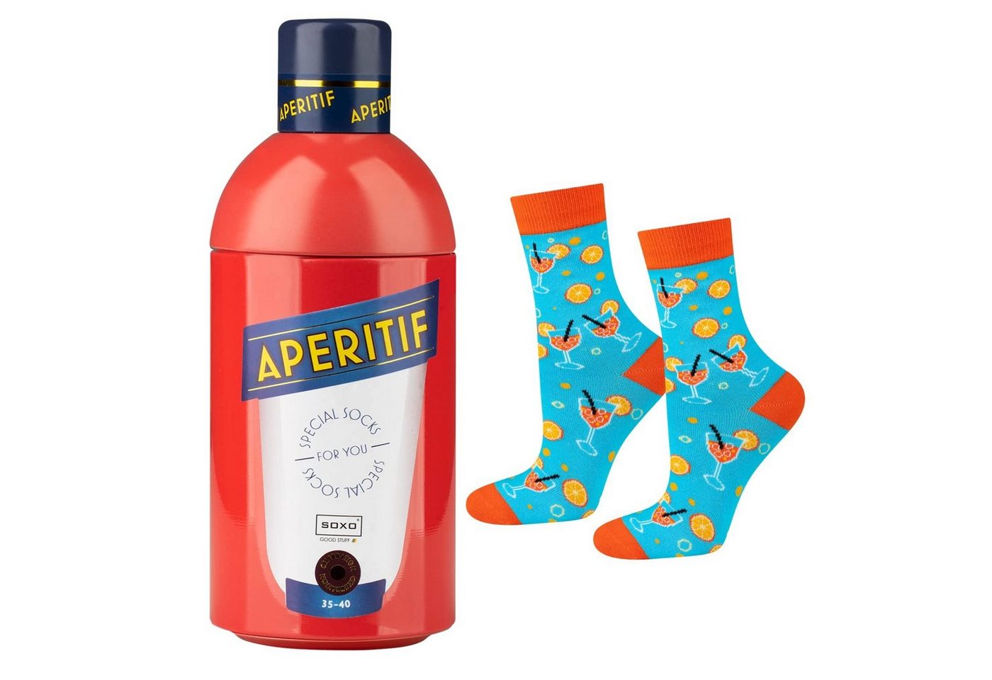 Soxo Socken Lustige Geschenke Für Frauen (Flasche, 1-Paar, Set) Bunte Socken Damen Getränke 35-40EU von Soxo