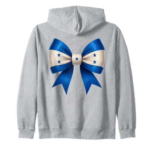 Honduras Flagge Mädchen Bogen Mittelamerika Honduranische Frauen Kapuzenjacke von Soy Catracha Hondurans Honduras Flag Girl Apparel