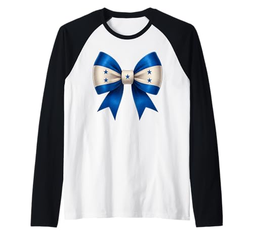 Honduras Flagge Mädchen Bogen Mittelamerika Honduranische Frauen Raglan von Soy Catracha Hondurans Honduras Flag Girl Apparel