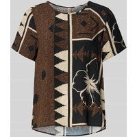 Soyaconcept Blusenshirt mit Rundhalsausschnitt Modell 'ROSALIE' in Mittelbraun, Größe S von Soyaconcept