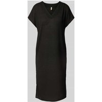 Soyaconcept Midikleid mit V-Ausschnitt Modell 'Delia' in Black, Größe L von Soyaconcept
