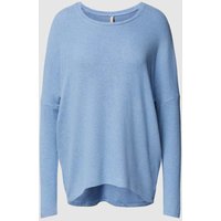 Soyaconcept Oversized Sweatshirt aus Viskose-Mix Modell 'Biara' in Hellblau Melange, Größe L von Soyaconcept