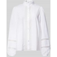 Soyaconcept Regular Fit Hemdbluse mit Stehkragen Modell 'NETTI' in Weiss, Größe M von Soyaconcept