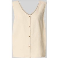 Soyaconcept Relaxed Fit Weste aus Leinen-Viskose-Mix Modell "Ina" in Beige, Größe S von Soyaconcept