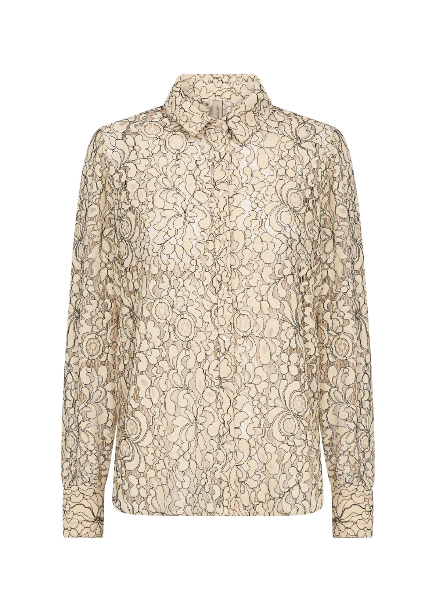 Marc Cain Collections - Seidenschal mit Print-Mix soft charcoal - Gr. - OS von Marc Cain Collections