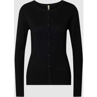 Soyaconcept Strickjacke mit Rundhalsausschnitt Modell 'Dollie' in Black, Größe L von Soyaconcept