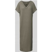 Soyaconcept Strickkleid aus Viskose-Mix Modell 'Delia' in Khaki, Größe L von Soyaconcept