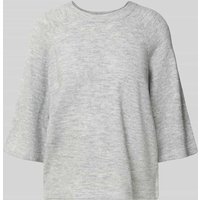 Soyaconcept Strickpullover mit 1/2-Arm Modell 'ORLEAN' in Hellgrau Melange, Größe L von Soyaconcept