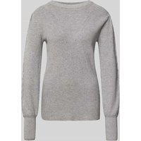 Soyaconcept Strickpullover mit gerippten Abschlüssen Modell 'KANITA' in Mittelgrau Melange, Größe XL von Soyaconcept