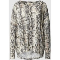 Soyaconcept Sweatshirt mit Animal-Print Modell 'Biara' in Ecru Melange, Größe S von Soyaconcept