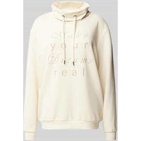 Soyaconcept Sweatshirt mit Statement-Print Modell 'BANU' in Beige, Größe XS von Soyaconcept