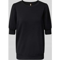 Soyaconcept Sweatshirt mit gerippten Abschlüssen Modell 'BANU' in Black, Größe XL von Soyaconcept