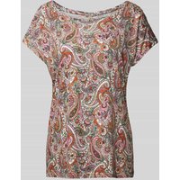 Soyaconcept T-Shirt mit Paisley-Muster Modell 'Felicity' in Pink, Größe S von Soyaconcept