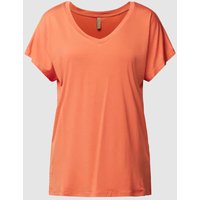 Soyaconcept T-Shirt mit V-Ausschnitt Modell 'Marica' in Orange, Größe XS von Soyaconcept