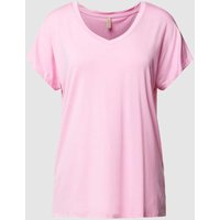 Soyaconcept T-Shirt mit V-Ausschnitt Modell 'Marica' in Pink, Größe S von Soyaconcept