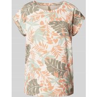 Soyaconcept T-Shirt mit floralem Muster Modell 'Galina' in Orange, Größe M von Soyaconcept