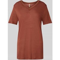 Soyaconcept T-Shirt aus Leinen-Viskose-Mix Modell 'EMEL' in Rostrot, Größe XL Soyaconcept T-Shirt aus Leinen-Viskose-Mix Modell 'EMEL' in Rostrot, Größe XL von Soyaconcept