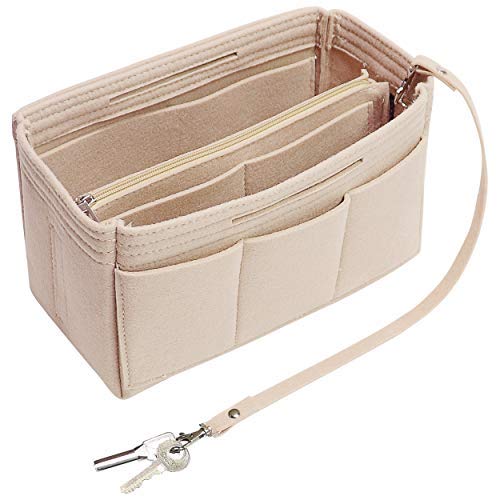 Soyizom Filz Handtasche Veranstalter einfügen, Tasche in Tasche Veranstalter einfügen Handtasche Liner, Tasche Veranstalter einfügen Fits Speedy 25-40, Neverfull(Beige,Large) von Soyizom