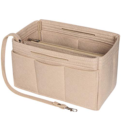 Soyizom Filz Tote Handtasche Purse Organizer 2in1 Tasche Tote Insert Bag in Tasche Handtasche Liner Tote Organizer Tasche Pouch (Beige,X-Large) von Soyizom