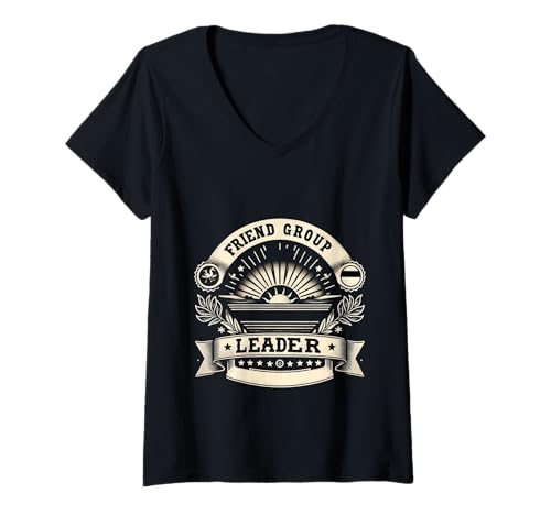 Damen Friend Group Leader Squad Extrovert Friendship |- T-Shirt mit V-Ausschnitt Damen Friend Group Leader Squad Extrovert Friendship |- T-Shirt mit V-Ausschnitt von Soziale extrovertierte Freundschaft