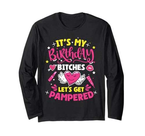 Pampered Spa Birthday Girl Let's Get Spa Birthday Girl Langarmshirt von Spa Birthdy Party Clothing For Spa Squad & Spa Day