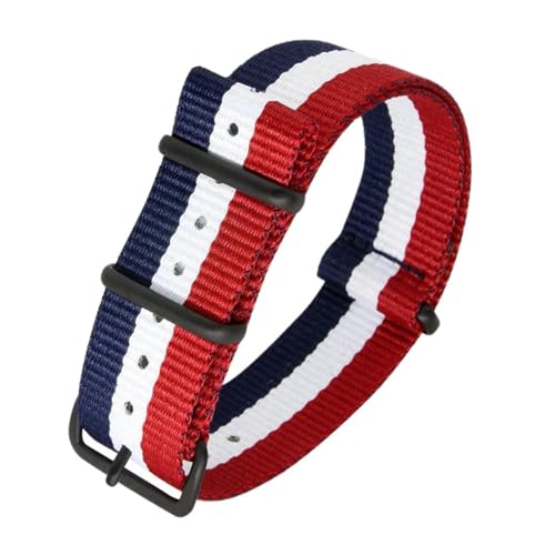 SpaRcz Armband Nylon Canvas Herren Sportuhrenarmband, Farbe 38, 22mm von SpaRcz