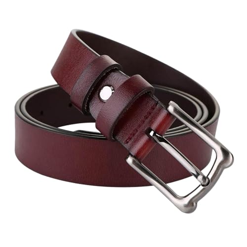 SpaRcz Damen 3 cm Leder Leder Gürtel Jahrgang wild Gürtel, Rotbraun, 110 cm von SpaRcz