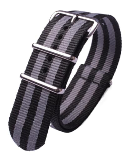SpaRcz Uhrenarmband Nylon-Uhrenarmbänder Edelstahlschnalle für Herren- und Damenersatz 18-24mm, Farbe 15, 24mm von SpaRcz