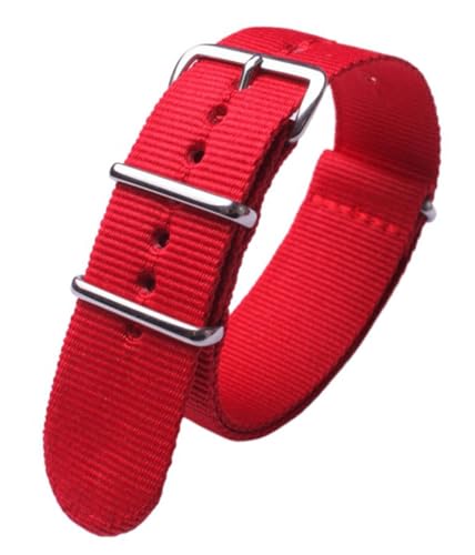 SpaRcz Uhrenarmband Nylon-Uhrenarmbänder Edelstahlschnalle für Herren- und Damenersatz 18-24mm, Farbe 26, 18mm von SpaRcz