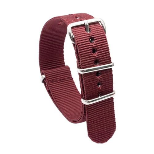 SpaRcz Uhrenarmband Nylon-Uhrenarmbänder Edelstahlschnalle für Herren- und Damenersatz 18-24mm, Farbe 27, 22mm von SpaRcz