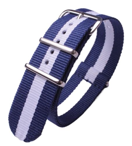 SpaRcz Uhrenarmband Nylon-Uhrenarmbänder Edelstahlschnalle für Herren- und Damenersatz 18-24mm, Farbe 9, 22mm von SpaRcz