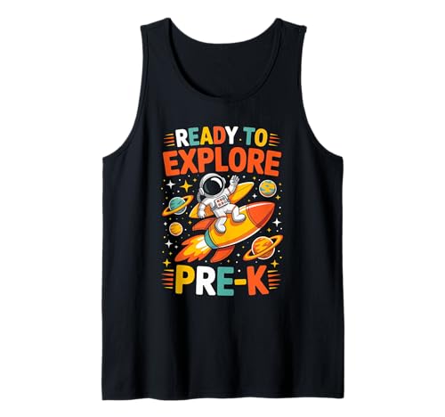 Lustig, bereit zum Erkunden von Pre-K Astronauten Kids Space Adventure Tank Top Lustig, bereit zum Erkunden von Pre-K Astronauten Kids Space Adventure Tank Top von Space Explorer Back To School Astronaut Kids Fun