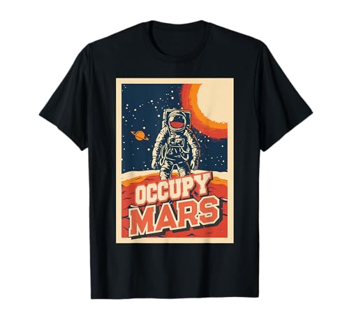 Space Fiction Wear - Herren - Space-Enthusiasten, Astronauten-Fans, Astronomie-Interessierte - Klassisch - Schwarz - Klein - Kurzarm - T-Shirt von Space Fiction Wear