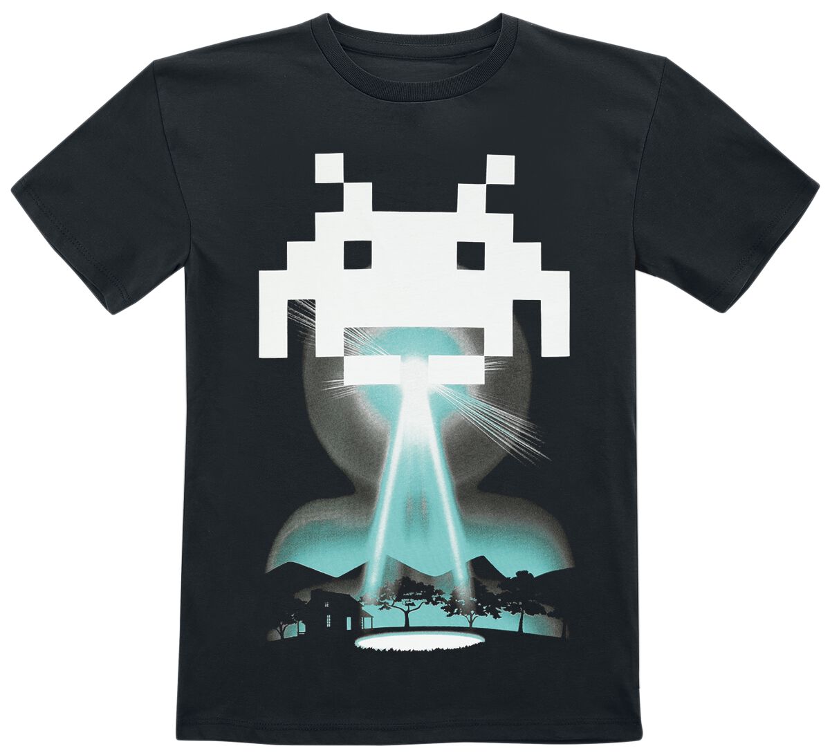 Space Invaders Beam Me Up T-Shirt schwarz in 110/116 von Space Invaders