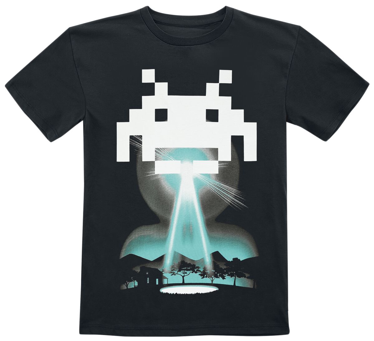 Space Invaders Beam Me Up T-Shirt schwarz in 158/164 von Space Invaders