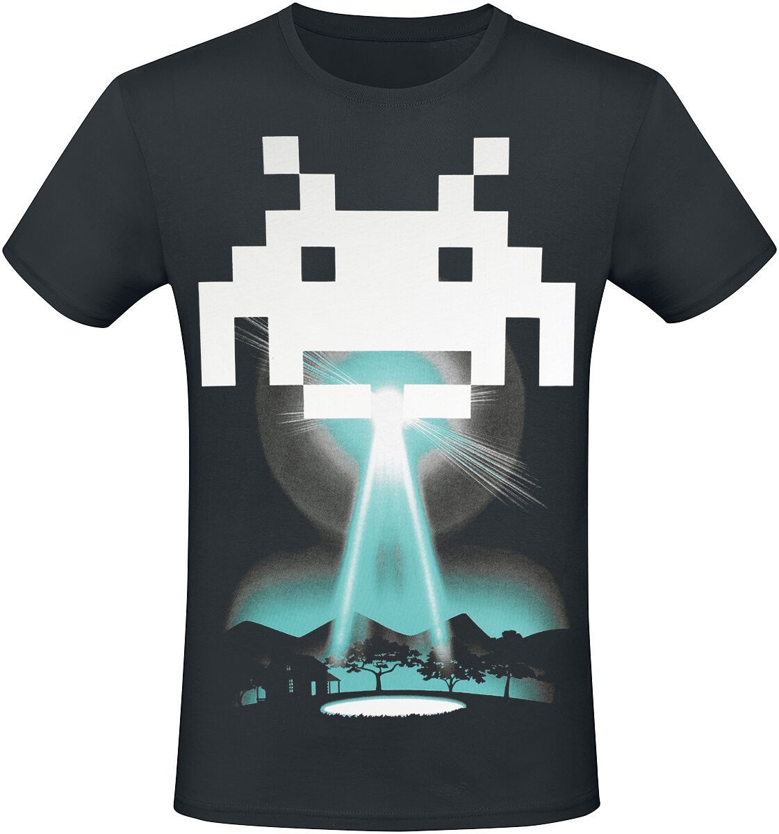Space Invaders - Gaming T-Shirt - Beam Me Up Alien - XS bis 3XL - für Männer - Größe L - schwarz  - EMP exklusives Merchandise! von Space Invaders