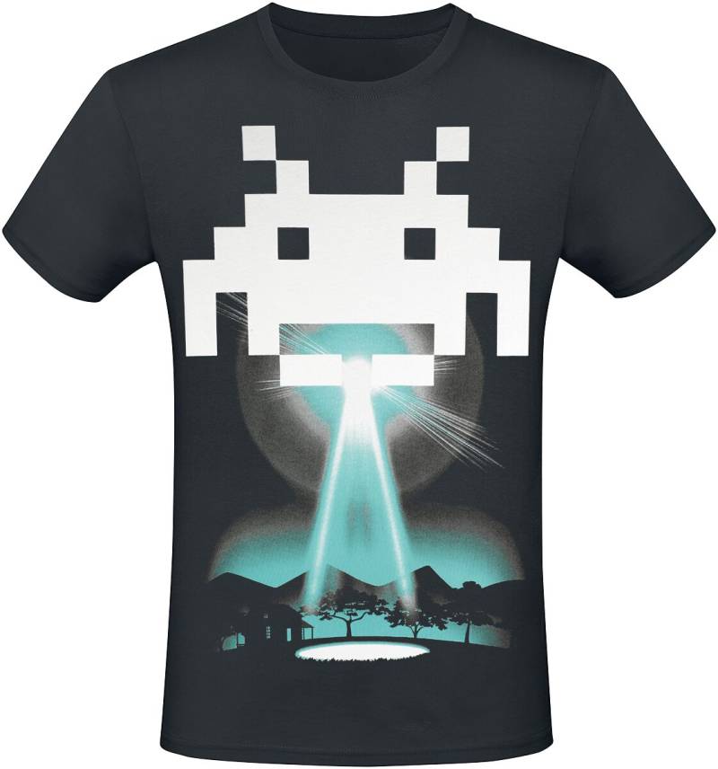 Space Invaders - Gaming T-Shirt - Beam Me Up Alien - S - für Männer - Größe S - schwarz  - EMP exklusives Merchandise! von Space Invaders