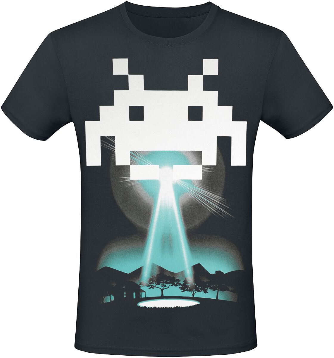 Space Invaders - Gaming T-Shirt - Beam Me Up Alien - XS bis 3XL - für Männer - Größe XL - schwarz  - EMP exklusives Merchandise! von Space Invaders