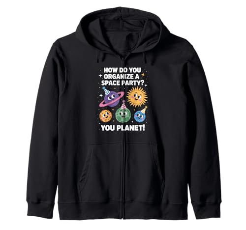 Lustiger Weltraum Witz You Planet It Party Humor Sarkasmus Frauen Männer Kapuzenjacke von Space Rocket Planets Fantasy Art Reading Space