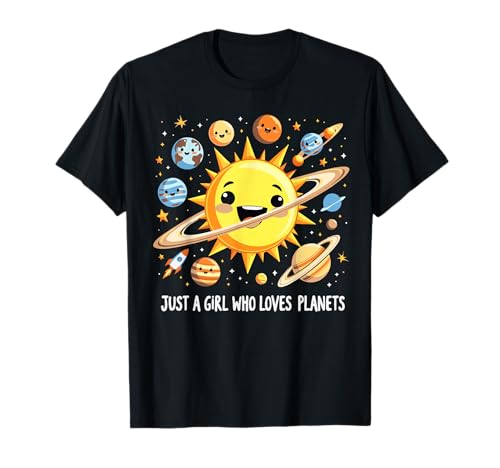 Just A Girl Who Loves Planets Solar Space Science Lover Girl T-Shirt Just A Girl Who Loves Planets Solar Space Science Lover Girl T-Shirt von Space Science Lover Boys Girls Tees
