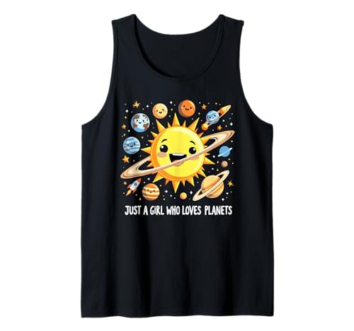 Just A Girl Who Loves Planets Solar Space Science Lover Girl Tank Top von Space Science Lover Boys Girls Tees