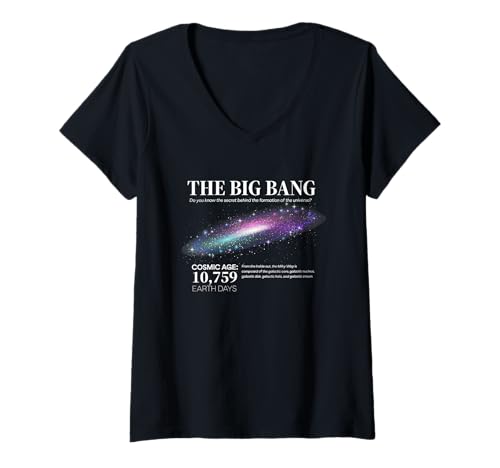 Damen Galaxy Weltraum Universum Design mit dem Text The Big Bang T-Shirt mit V-Ausschnitt Damen Galaxy Weltraum Universum Design mit dem Text The Big Bang T-Shirt mit V-Ausschnitt von Space Weltraum Planet Universum designs