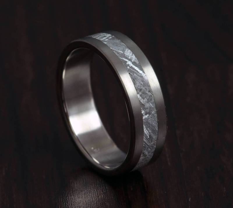 Meteorit Ring, Titan Ehering, Verlobungsring, Gibeon Ring Meteorit Ring, Titan Ehering, Verlobungsring, Gibeon Ring von SpaceONEarthJewelry