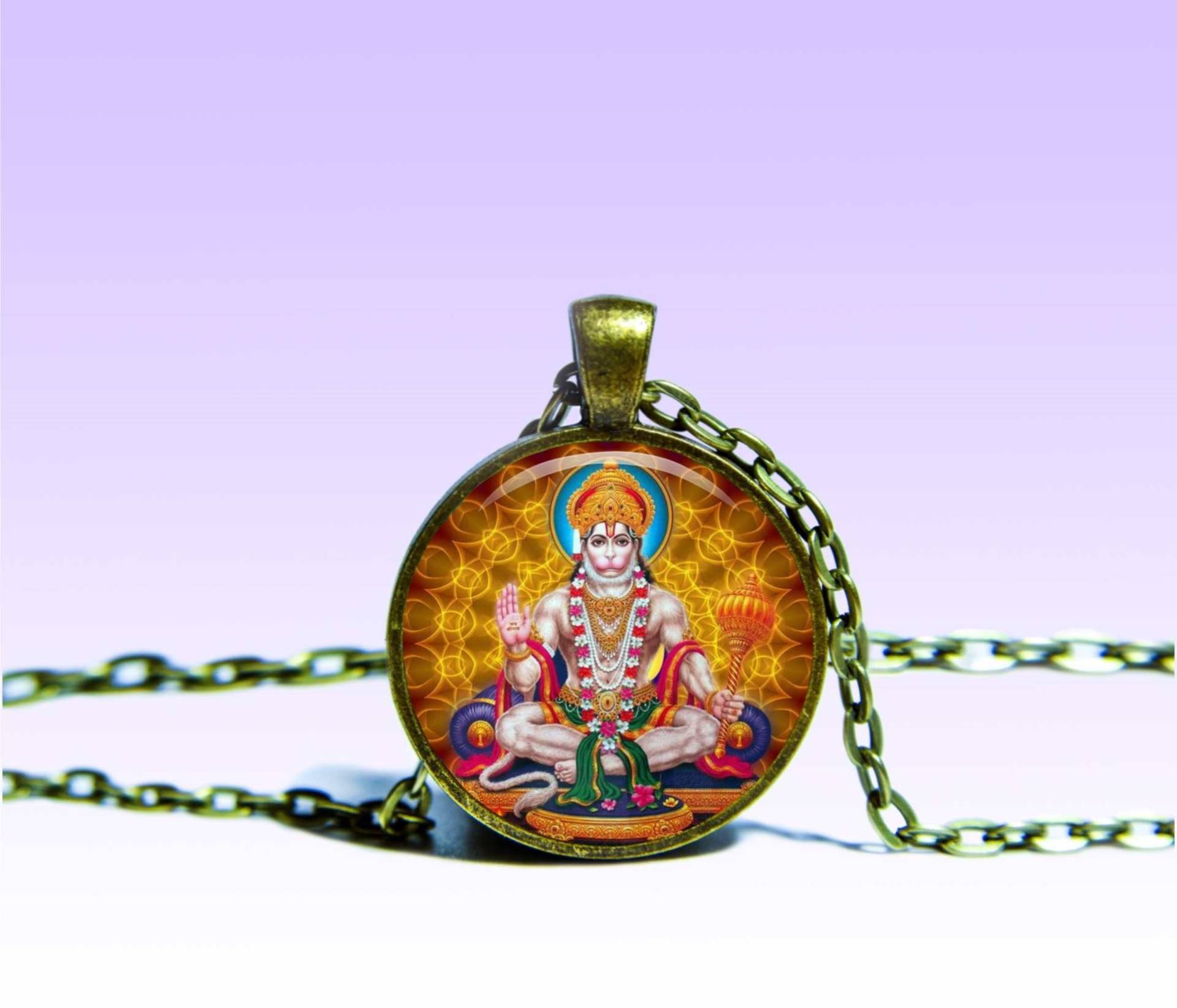 Hanuman Necklace Anhänger Hindu-Gottheiten Amulett Lotus Om Yoga Mantra Hanuman Necklace Anhänger Hindu-Gottheiten Amulett Lotus Om Yoga Mantra von SpacePendant