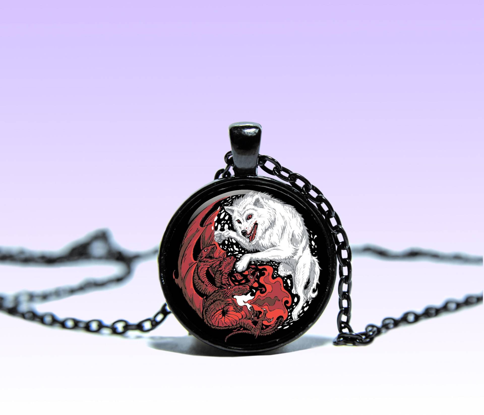 Yin Yang Drache & Weißer Wolf Anhänger Astrologie Schmuck Yin Yang Drache & Weißer Wolf Anhänger Astrologie Schmuck von SpacePendant